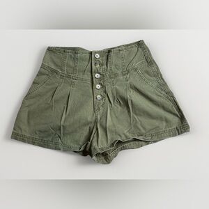 Forever 21 Shorts Women’s Medium Army Green Cargo Pockets Button Fly